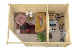 tuinhuis Blokhut Agnes geïmpregneerd | Inclusief fundamentbalken, shingles, startset en bezorging! - Tuindeco - 40.0781-DI - 300x440