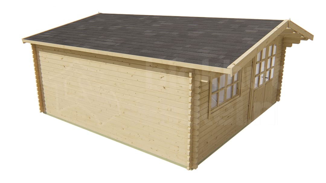 blokhut Blokhut Hendrick geïmpregneerd | Inclusief fundamentbalken, shingles, startset en bezorging! - Tuindeco - 40.0787-DI - 500x500