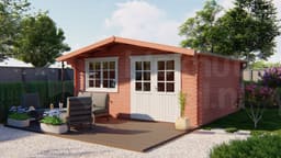 blokhut Blokhut Hendrick geïmpregneerd | Inclusief fundamentbalken, shingles, startset en bezorging! - Tuindeco - 40.0787-DI - 500x500