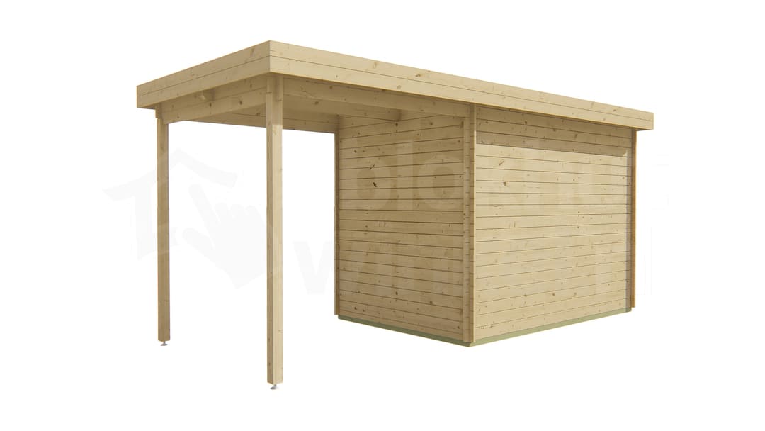 blokhut Blokhut Middelmodern | Inclusief fundamentbalken, easyroofing, startset en bezorging! - Tuindeco - 40.0792 - 300x200