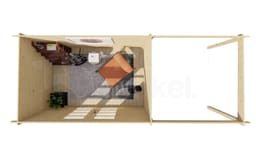 blokhut Blokhut Middelmodern | Inclusief fundamentbalken, easyroofing, startset en bezorging! - Tuindeco - 40.0792 - 300x200