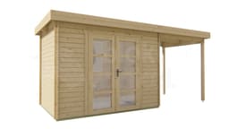 blokhut Blokhut Middelmodern | Inclusief fundamentbalken, easyroofing, startset en bezorging! - Tuindeco - 40.0792 - 300x200