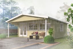 blokhut Blokhut Rune geïmpregneerd | Inclusief fundamentbalken, shingles, startset en bezorging! - Tuindeco - 40.0865-DI - 595x595