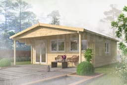 blokhut Blokhut Rune geïmpregneerd | Inclusief fundamentbalken, shingles, startset en bezorging! - Tuindeco - 40.0865-DI - 595x595