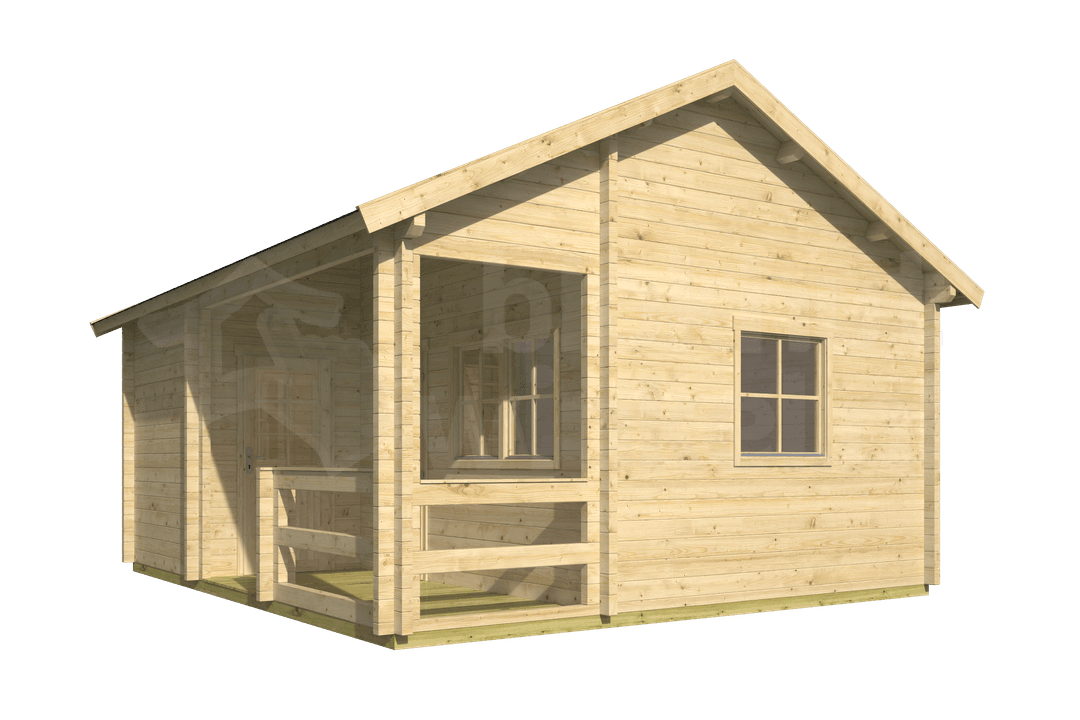 garage Blokhut Edelweiss geïmpregneerd | Inclusief fundamentbalken, shingles, startset en bezorging! - Tuindeco - 40.0866-DI - 510x600
