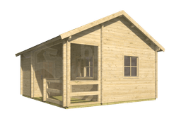 garage Blokhut Edelweiss geïmpregneerd | Inclusief fundamentbalken, shingles, startset en bezorging! - Tuindeco - 40.0866-DI - 510x600