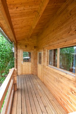 garage Blokhut Edelweiss geïmpregneerd | Inclusief fundamentbalken, shingles, startset en bezorging! - Tuindeco - 40.0866-DI - 510x600