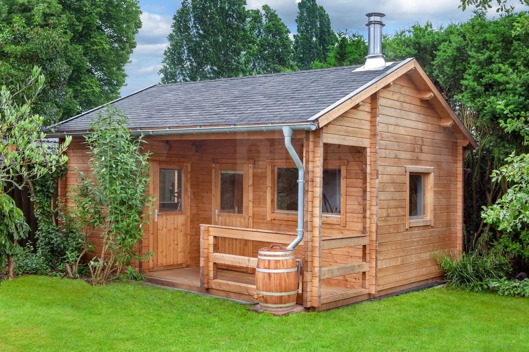 garage Blokhut Edelweiss geïmpregneerd | Inclusief fundamentbalken, shingles, startset en bezorging! - Tuindeco - 40.0866-DI - 510x600