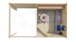 tuinhuis Blokhut Christoffer geïmpregneerd | Inclusief fundamentbalken, shingles en bezorging! - Tuindeco - 40.0883-DI - 350x300