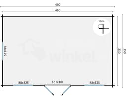 tuindeco actieblokhut Blokhut Tane geïmpregneerd | Inclusief fundamentbalken, shingles, startset en bezorging! - Tuindeco - 40.0899-DI - 480x350