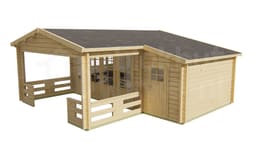 blokhut Blokhut Coventry | Inclusief fundamentbalken, shingles, startset en bezorging! - Tuindeco - 40.7003 - 590x340