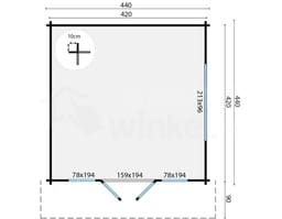 blokhut Blokhut Derby | Inclusief fundamentbalken, shingles, startset en bezorging! - Tuindeco - 40.7004 - 440x440