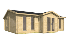 blokhut Blokhut Mullingar Geïmpregneerd | Inclusief fundamentbalken, shingles, startset en bezorging! - Tuindeco - 40.7310-DI - 850x790