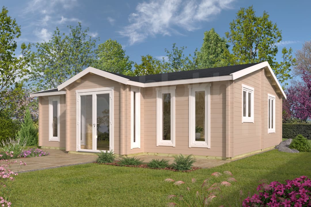 blokhut Blokhut Mullingar Geïmpregneerd | Inclusief fundamentbalken, shingles, startset en bezorging! - Tuindeco - 40.7310-DI - 850x790