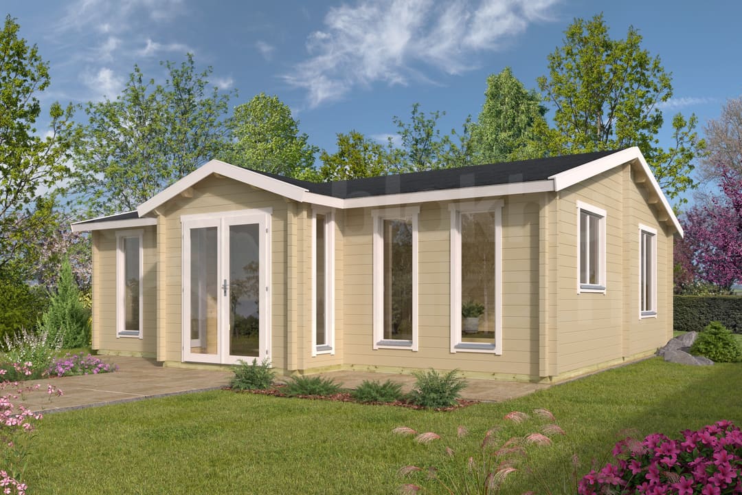 blokhut Blokhut Mullingar Geïmpregneerd | Inclusief fundamentbalken, shingles, startset en bezorging! - Tuindeco - 40.7310-DI - 850x790