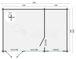 tuindeco actieblokhut Blokhut Flow geïmpregneerd | Inclusief fundamentbalken, easyroofing, startset en bezorging! - Tuindeco - 40.0759-DI - 595x400
