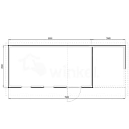 tuinhuis Providence 700x250 - Woodford - PROV7123 - 700x250