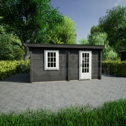 actie blokhut plat dak Oxfordshire 488x150 geïmpregneerd - ProWood - PWO488150-DI - 488x150
