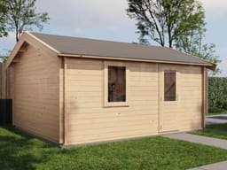 Lugarde Select Blokhut Kesteren met garagedeur 400x500cm - Onbehandeld