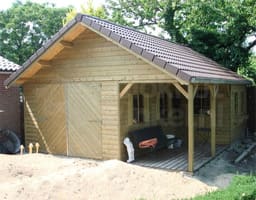 Woodford houtskeletbouw garage Huntsville 450x500