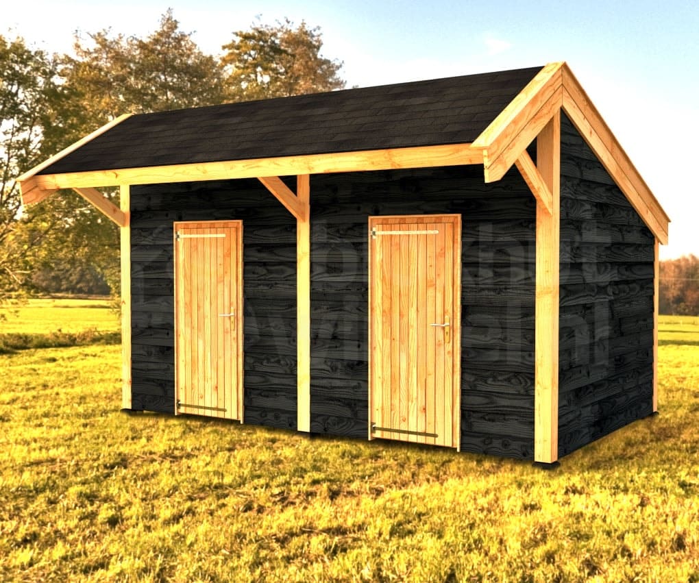 kapschuur Woodvision Kapschuur Modulair Delfland 500x310 (2 vakken) - Woodvision - WVKMDE500310 - 500x440