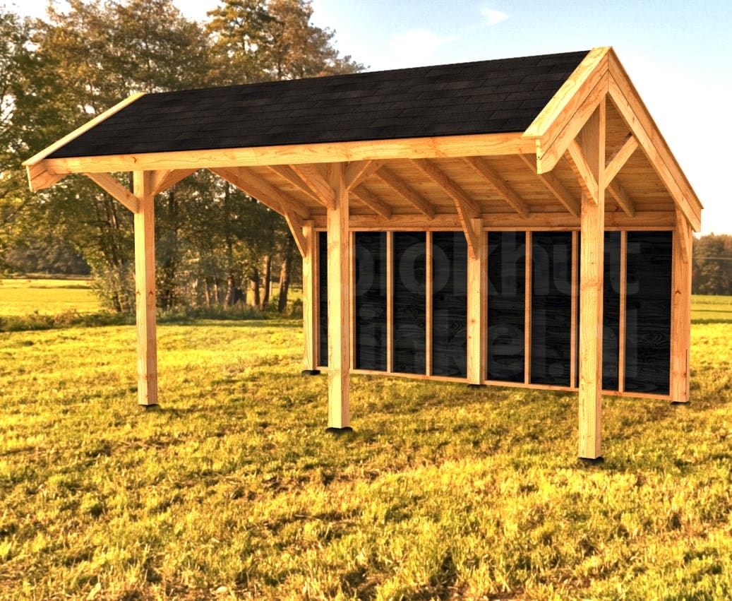 kapschuur Woodvision Kapschuur Modulair Gaasterland 500x310 geïmpregneerd (2 vakken) - Woodvision - WVKMGA500310-DI - 500x440