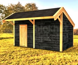 kapschuur Woodvision Kapschuur Modulair Rijnland 500x230 geïmpregneerd (2 vakken) - Woodvision - WVKMRI500230-DI - 500x321
