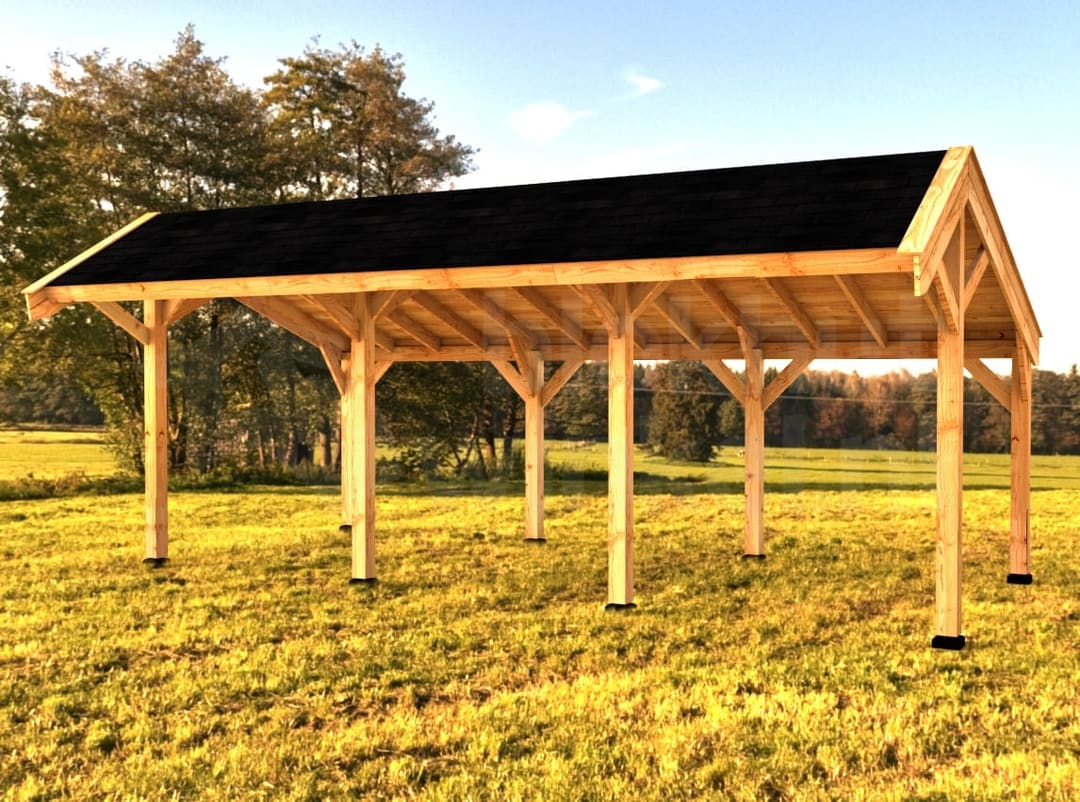 kapschuur Woodvision Kapschuur Modulair Waterland 900x310 (3 vakken) - Woodvision - WVKMWA900310 - 900x440