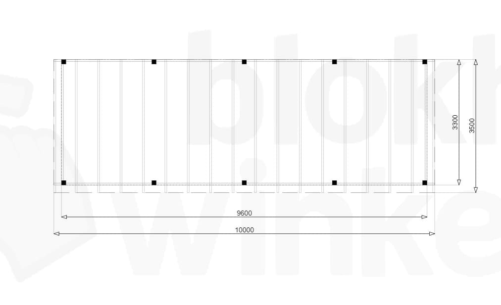 Plattegrond Douglas Overkapping Budget 1000x350