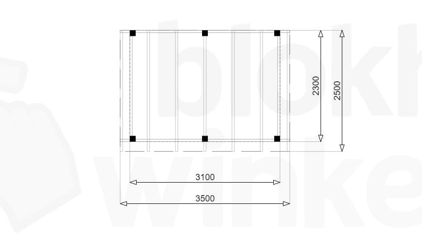 Plattegrond Douglas Overkapping Budget 350x250