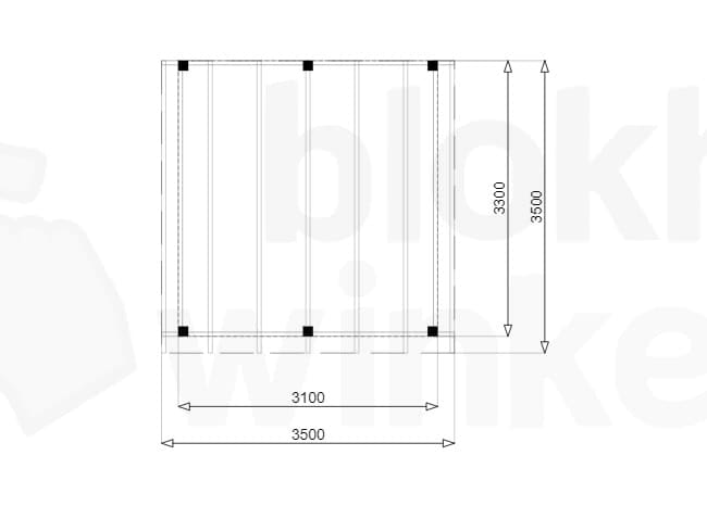 Plattegrond Douglas Overkapping Budget 350x350