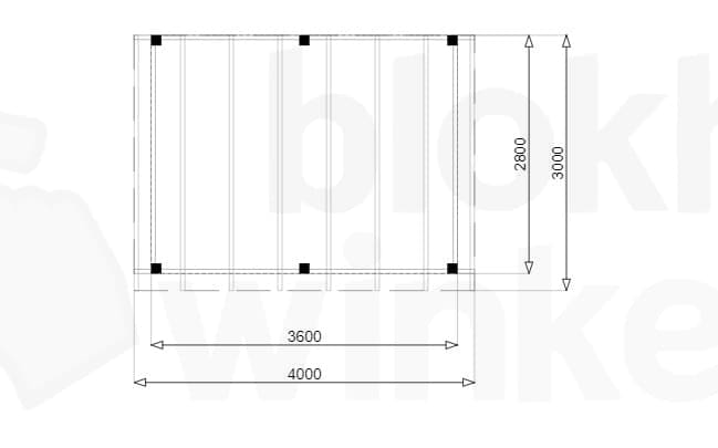 Plattegrond Douglas Overkapping Budget 400x300