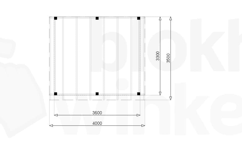 Plattegrond Douglas Overkapping Budget 400x350