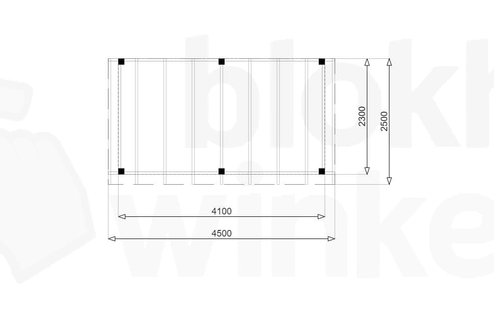 Plattegrond Douglas Overkapping Budget 450x250