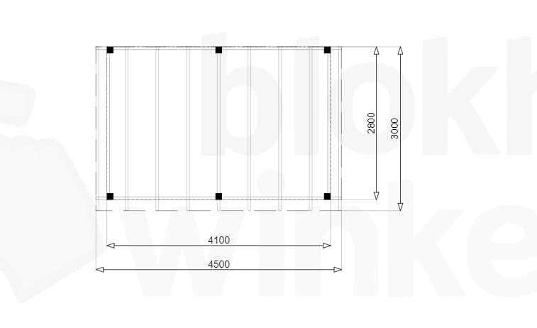 Plattegrond Douglas Overkapping Budget 450x300