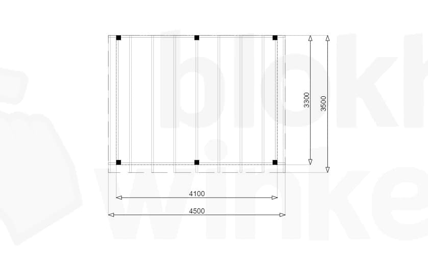 Plattegrond Douglas Overkapping Budget 450x350