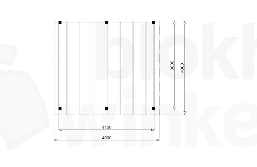 Plattegrond Douglas Overkapping Budget 450x400
