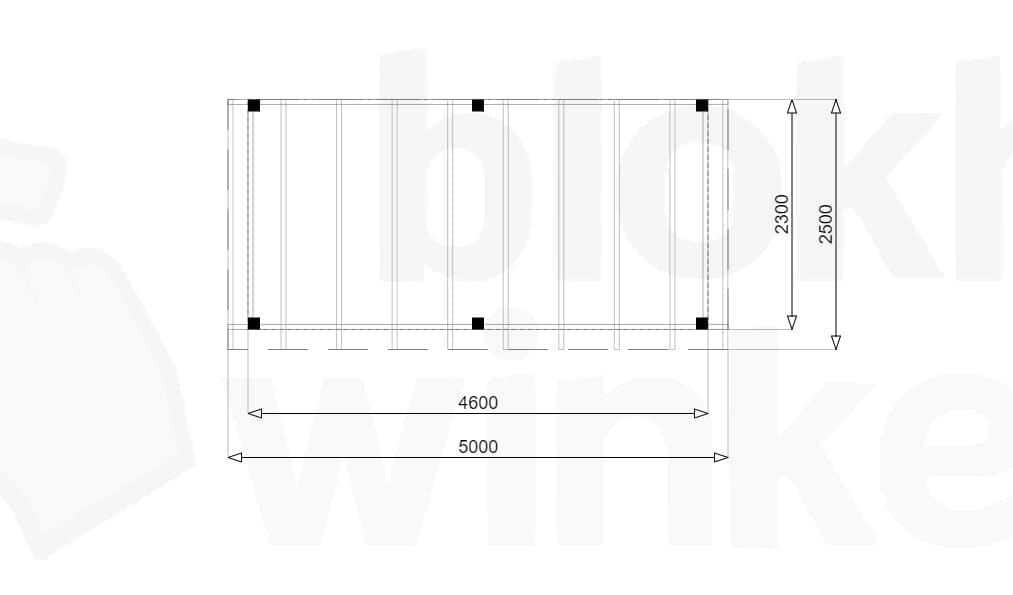 Plattegrond Douglas Overkapping Budget 500x250