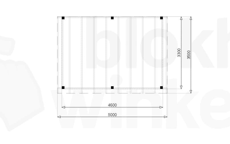 Plattegrond Douglas Overkapping Budget 500x350
