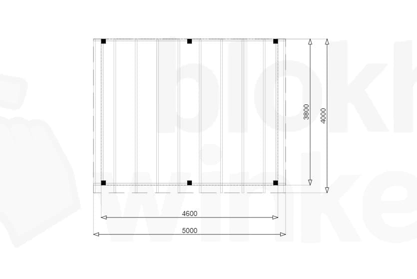 Plattegrond Douglas Overkapping Budget 500x400