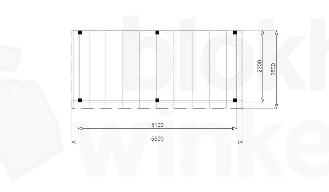 Plattegrond Douglas Overkapping Budget 550x250