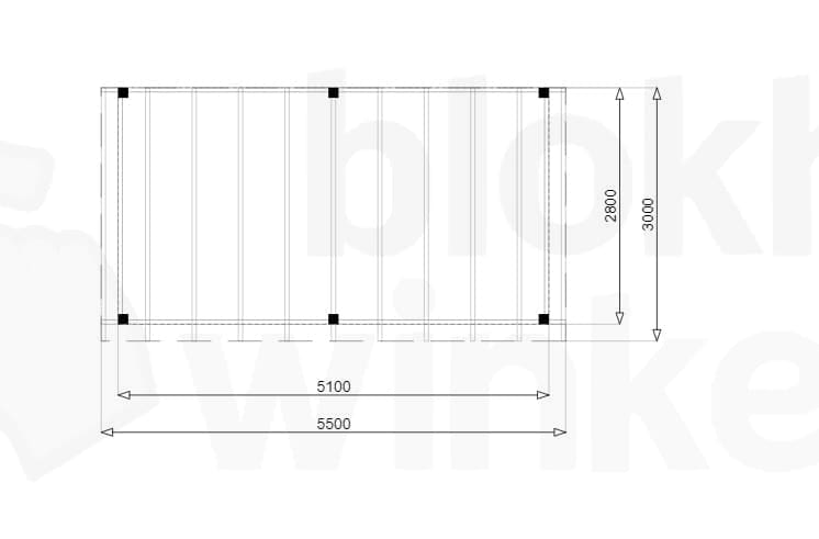 Plattegrond Douglas Overkapping Budget 550x300