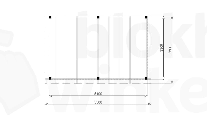 Plattegrond Douglas Overkapping Budget 550x350