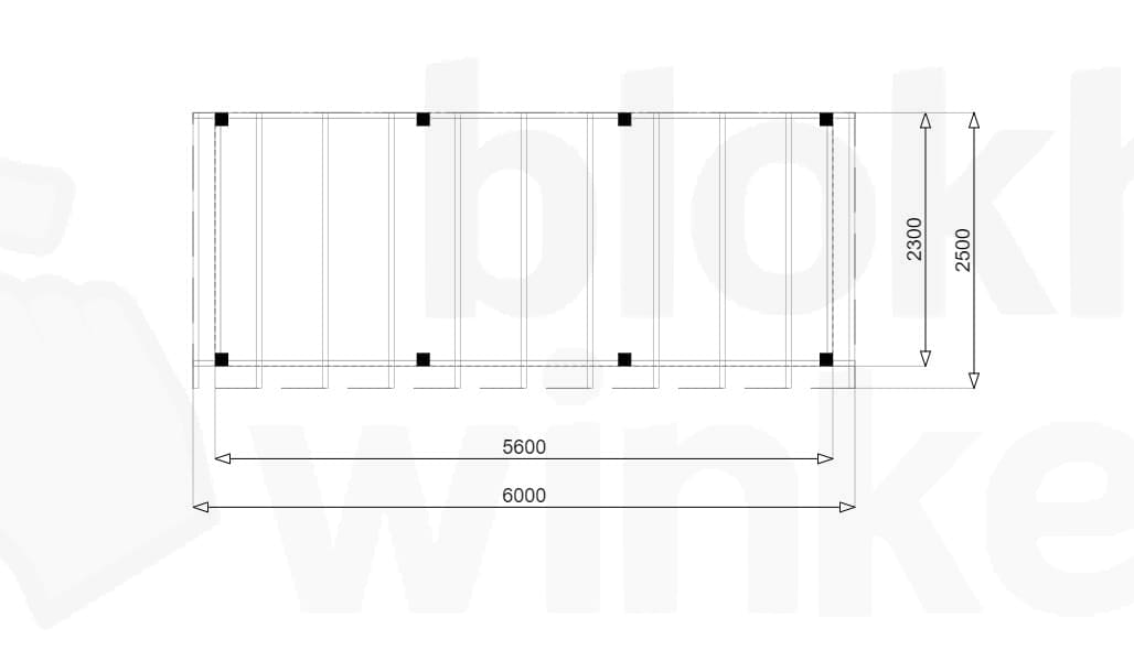 Plattegrond Douglas Overkapping Budget 600x250