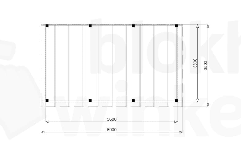 Plattegrond Douglas Overkapping Budget 600x350