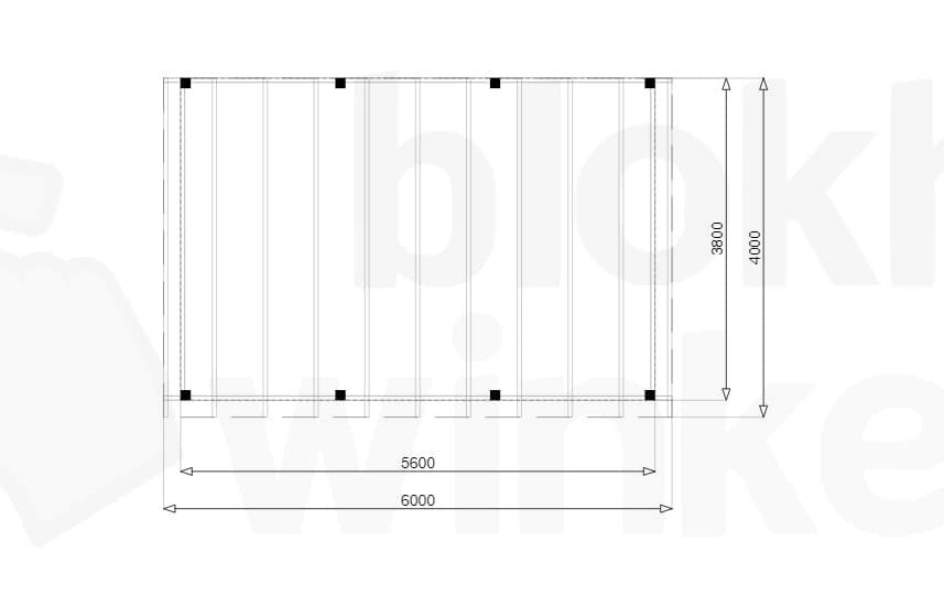 Plattegrond Douglas Overkapping Budget 600x400