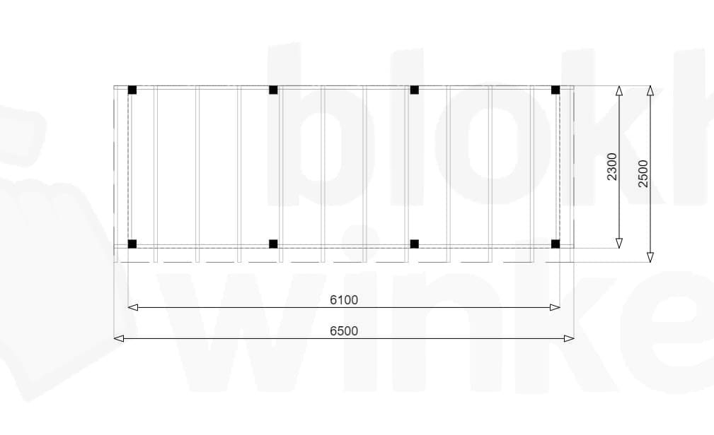 Plattegrond Douglas Overkapping Budget 650x250
