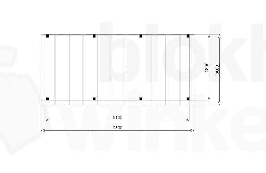 Plattegrond Douglas Overkapping Budget 650x300