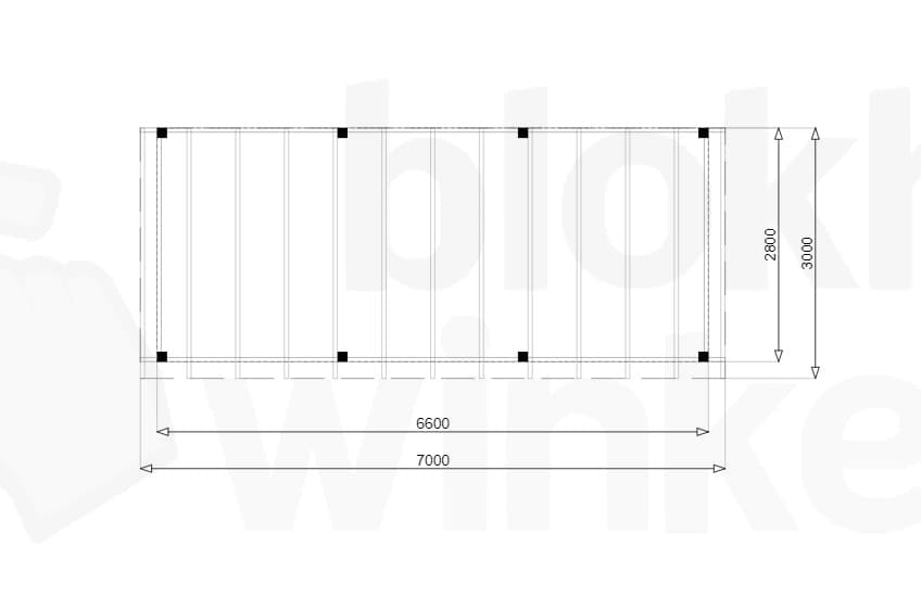 Plattegrond Douglas Overkapping Budget 700x300