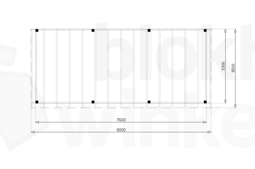 Plattegrond Douglas Overkapping Budget 800x350